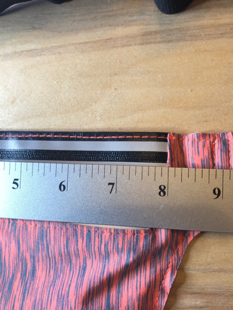 Fanny Pack Orange and Gray with 2 zippered pockets stretchy material NWT - Picture 9 of 12